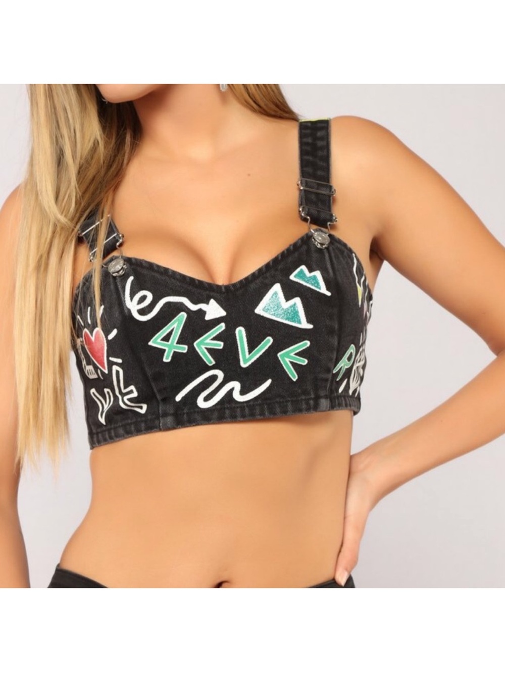 🖤NWT~FN DENIM CROP TOP